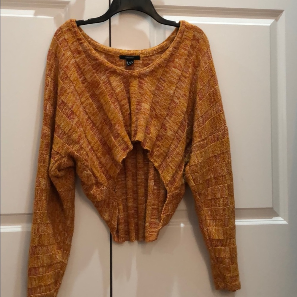 orange cropped sweater